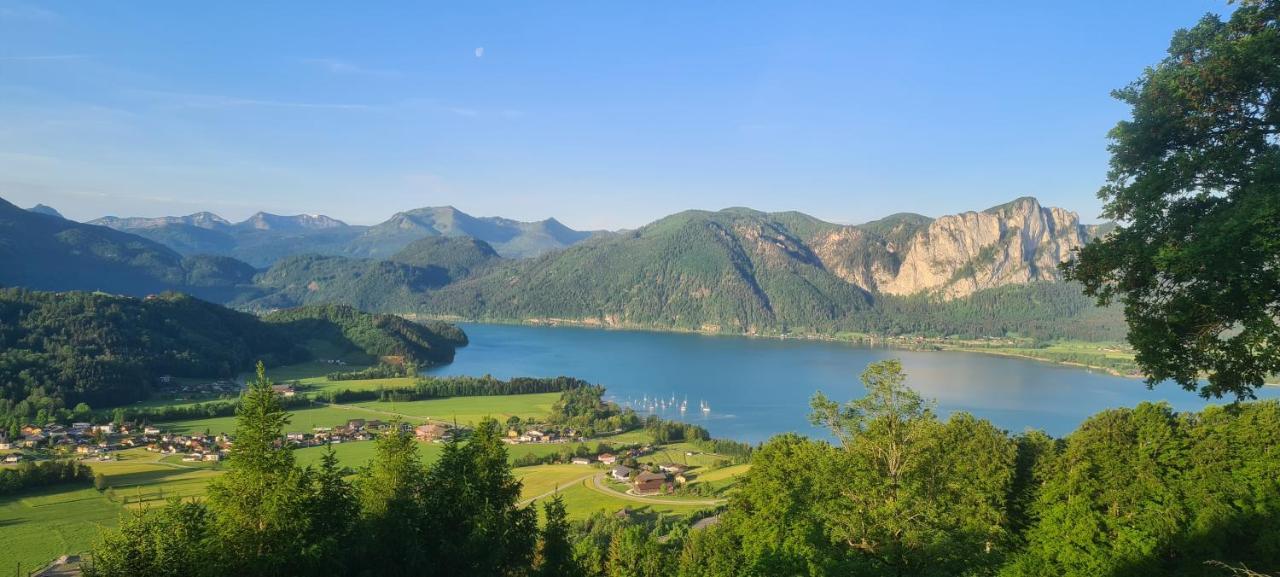 Ruhige Bergvilla In Alleinlage Am Mondsee Mit Seeblick Bergblick Und Whirlpool Innerschwand Εξωτερικό φωτογραφία