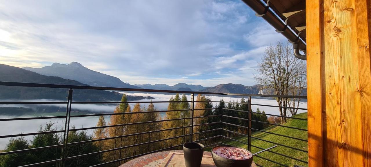 Ruhige Bergvilla In Alleinlage Am Mondsee Mit Seeblick Bergblick Und Whirlpool Innerschwand Εξωτερικό φωτογραφία